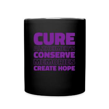 Alzheimer Alzheimers Support - Tasse einfarbig - Schwarz - Vorne