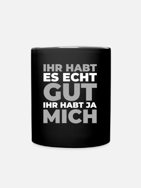 Schwarzer Humor - Tasse einfarbig - Schwarz