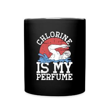 Swimmer Chlorine Is My Perfume Water Sport Diving - Tasse einfarbig - Schwarz - Vorne