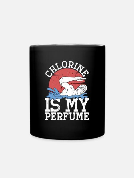 Swimmer Chlorine Is My Perfume Water Sport Diving - Tasse einfarbig - Schwarz