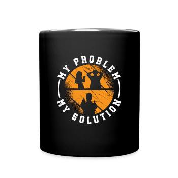 Barista My Problem My Pictogram Dad Coffee Maker - Tasse einfarbig - Schwarz - Vorne