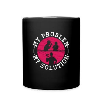 Barista My Problem My Pictogram Mom Latte Artist - Tasse einfarbig - Schwarz - Vorne
