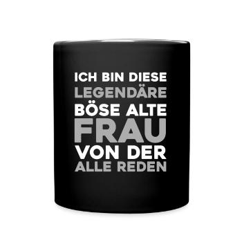 Humour noir Méchante vieille femme - Mug uni - noir - Devant