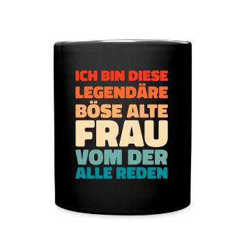 Humour Noir Bse Vieille Femme - Mug uni - noir - Devant