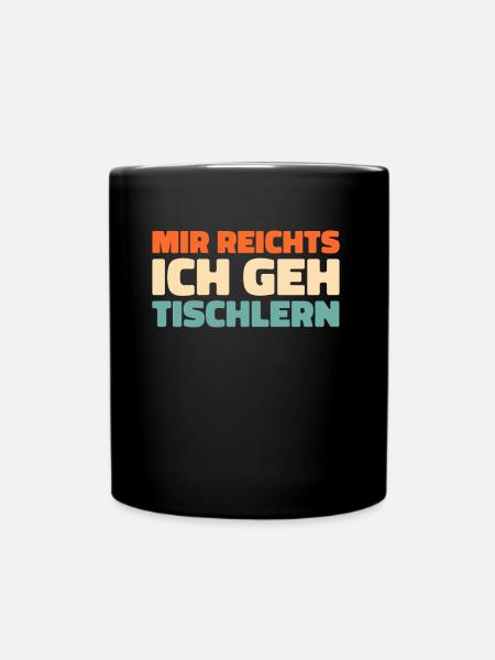 Zimmermann Tischler Schreiner - Ensfarvet krus - sort