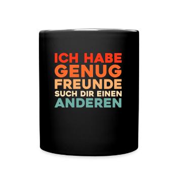 Schwarzer Humor - Tasse einfarbig - Schwarz - Vorne