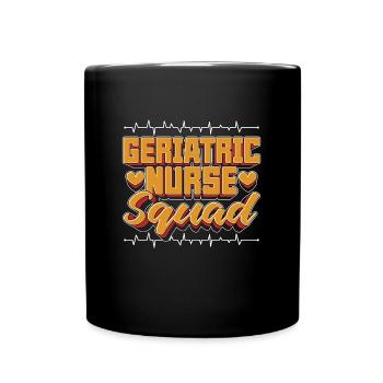 Geriatric Nurse Squad Registered Nurse Caregiver - Full Colour Mug - black - Front
