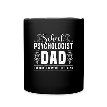 Psychologue scolaire Papa L’idole Le professeur de mythe - Mug uni - noir - Devant