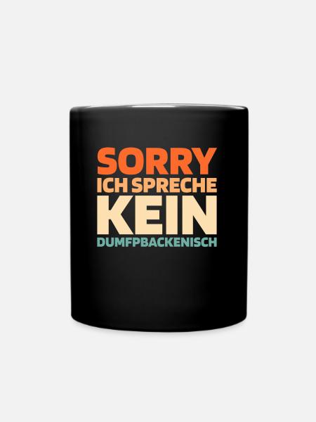 Schwarzer Humor - Tasse einfarbig - Schwarz