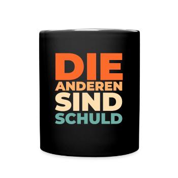 Humour noir : les autres sont à blâmer - Mug uni - noir - Devant