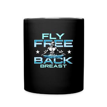 Swimmer Fly Free Back Breast Swimming Triathlon - Tasse einfarbig - Schwarz - Vorne