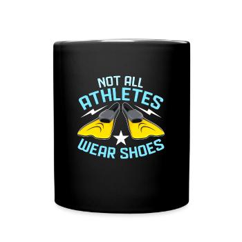 Nageur Tous les athlètes ne portent pas de chaussures de triathlon - Mug uni - noir - Devant