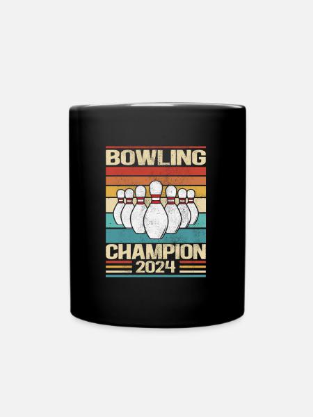 Bowling Champion 2024 - Retro Design - Tasse einfarbig - Schwarz