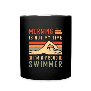 Le matin du nageur n’est pas mon heure pour les amateurs de natation - Mug uni - noir - Devant