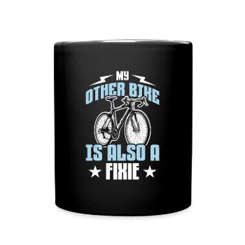 Cycliste Mon autre vélo est aussi un vélo de route Fixie - Mug uni - noir - Devant