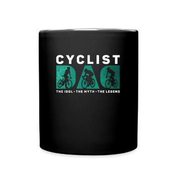 Papa cycliste L’idole Le mythe Le vététiste - Mug uni - noir - Devant