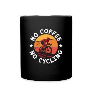 Cyclist No Coffee No Loves Road Bike Coffee Lover - Full Colour Mug - black - Front