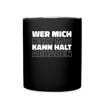 Schwarzer Humor - Tasse einfarbig - Schwarz - Vorne