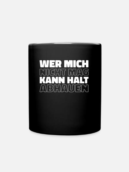 Schwarzer Humor - Tasse einfarbig - Schwarz