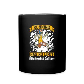 Runner Jogger Runner Running Skeleton - Full Colour Mug - black - Front