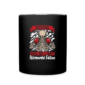 Boxen Boxer Skelett - Tasse einfarbig - Schwarz - Vorne
