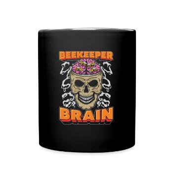 Beekeeper Beekeeper Skull Beekeeper Brain - Full Colour Mug - black - Front