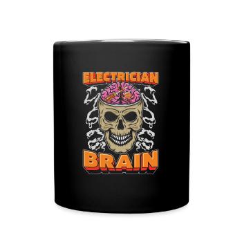 Électricien Électronicien Technicien Skull - Mug uni - noir - Devant
