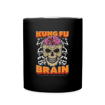 Crâne de Kung Fu Cerveau de Kung Fu - Mug uni - noir - Devant