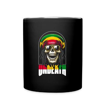 Reggae Skull Undeath - Full Colour Mug - black - Front