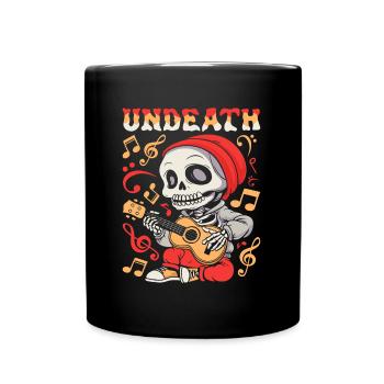 Ukulele Skeleton Undeath - Full Colour Mug - black - Front