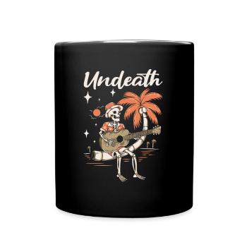 Acoustic Guitar Skeleton Undeath - Full Colour Mug - black - Front