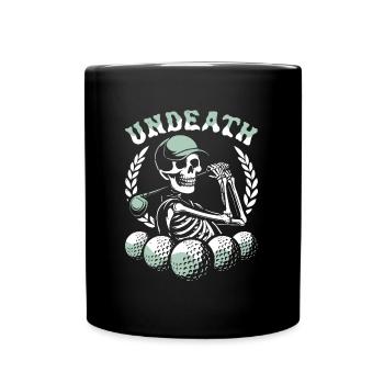 Golf Golfer Golfing Skeleton Undeath - Full Colour Mug - black - Front