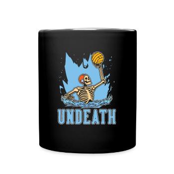 Wasserball Wasserballer Skelett Undeath - Tasse einfarbig - Schwarz - Vorne