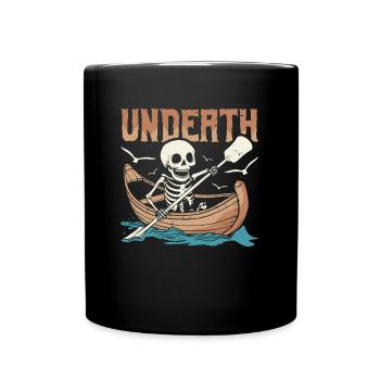 Rowing Rower Skeleton Undeath - Full Colour Mug - black - Front