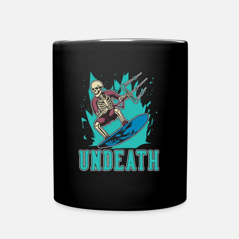 Kitesurfer Kitesurfen Kiten Kitesurfing Undeath - Tasse einfarbig - Schwarz