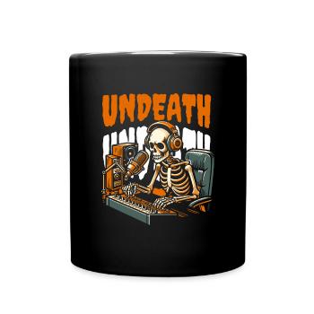 Sound Engineer Sound Engineer Skeleton Undeath - Full Colour Mug - black - Front