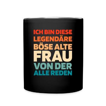 Humour noir Méchante vieille femme - Mug uni - noir - Devant