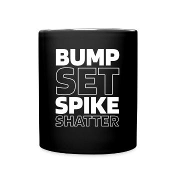Volleyball Volleyballer - Tasse einfarbig - Schwarz - Vorne