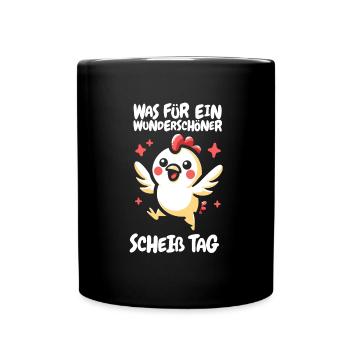 Chicken Hen Funny Please Keep Your Mouth Shut - Full Colour Mug - black - Front