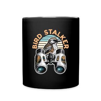 Birdwatching Bird Stalker Ornithology Birdwatcher - Full Colour Mug - black - Front