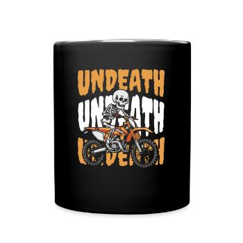 MX Motocross Dirt Bike Skeleton Undeath - Mug uni - noir - Devant