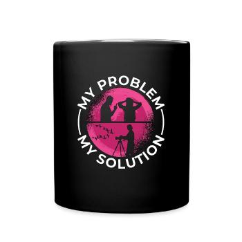 Birdwatcher My Problem My Solution Pictogram Mom - Tasse einfarbig - Schwarz - Vorne