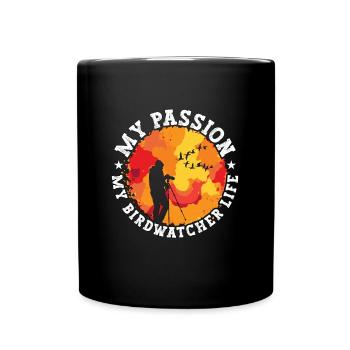 Birdwatcher Ma passion Mon ornithologue Ornithologie - Mug uni - noir - Devant