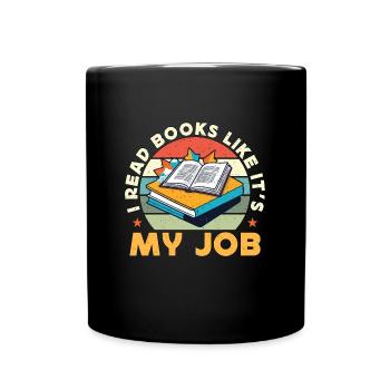 Book Editor I Read Books Like It's My Job Bookworm - Full Colour Mug - black - Front