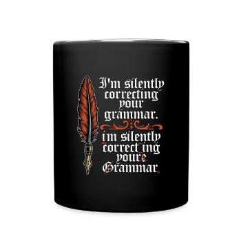 Book Editor I'm Silently Correcting Book Author - Tasse einfarbig - Schwarz - Vorne