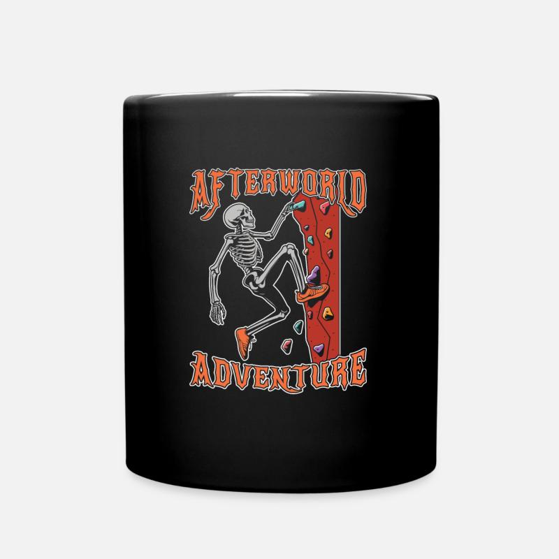 Bouldern Bouldering Skelett Afterworld Adventure - Tasse einfarbig - Schwarz
