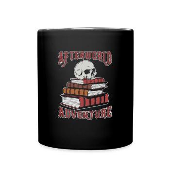Buch Leseratte Bücherwurm Afterworld Adventure - Tasse einfarbig - Schwarz - Vorne