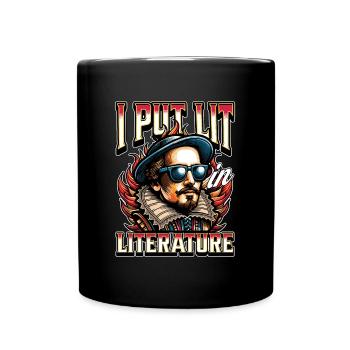 Literature Teacher I Put Lit In Literature Bookish - Full Colour Mug - black - Front