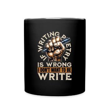 Amateur de poésie Si écrire de la poésie est mal Littérature - Mug uni - noir - Devant