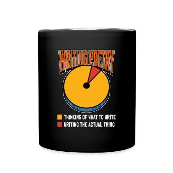 Écrire de la poésie Penser à la littérature Amateur de poésie - Mug uni - noir - Devant